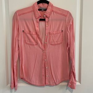 Coral button-down